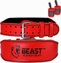 Weight Lifting Belt - Genuine Leather Padded Back Support for Squat