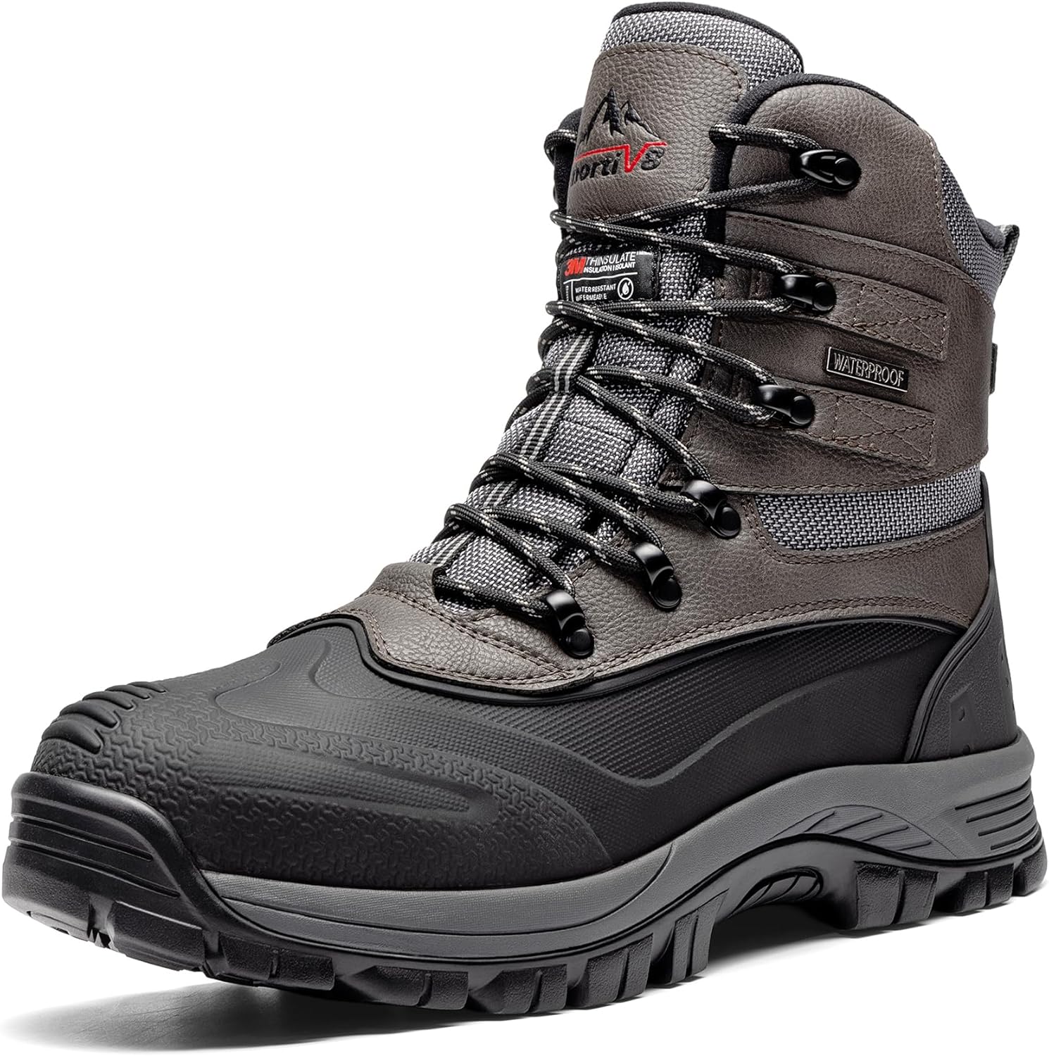 NORTIV 8 Men's Insulated Waterproof Snow Ski Boots for Winter