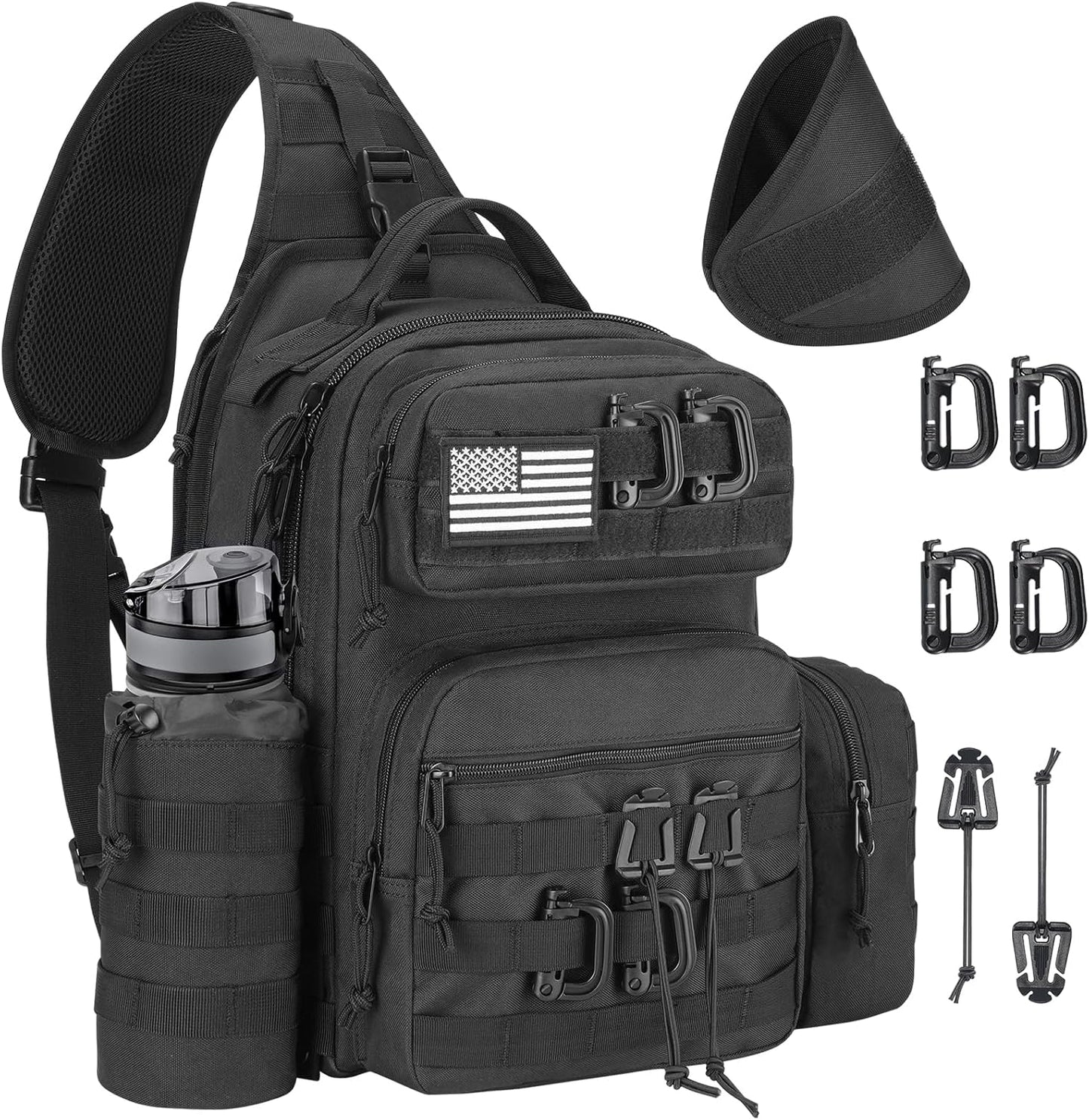 CVLIFE Tactical Sling Bag Backpack for EDC Hiking and Work