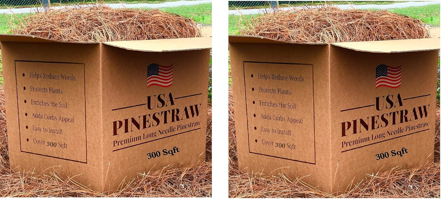 USA Pine Straw Premium Pine Needle Mulch for Beautiful Gardens