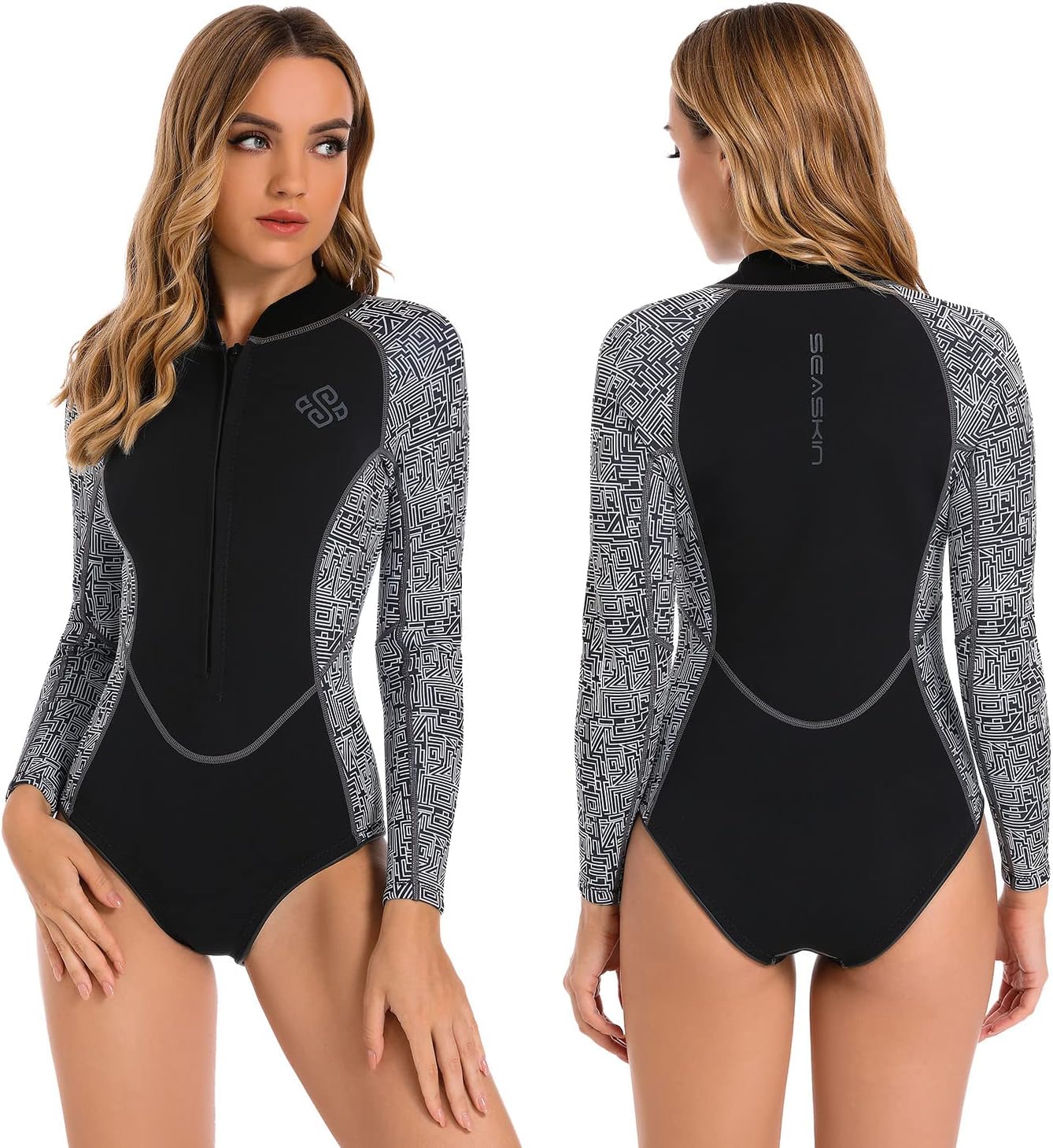 Seaskin Womens 2mm One Piece Long Sleeves Shorty Wetsuit Review