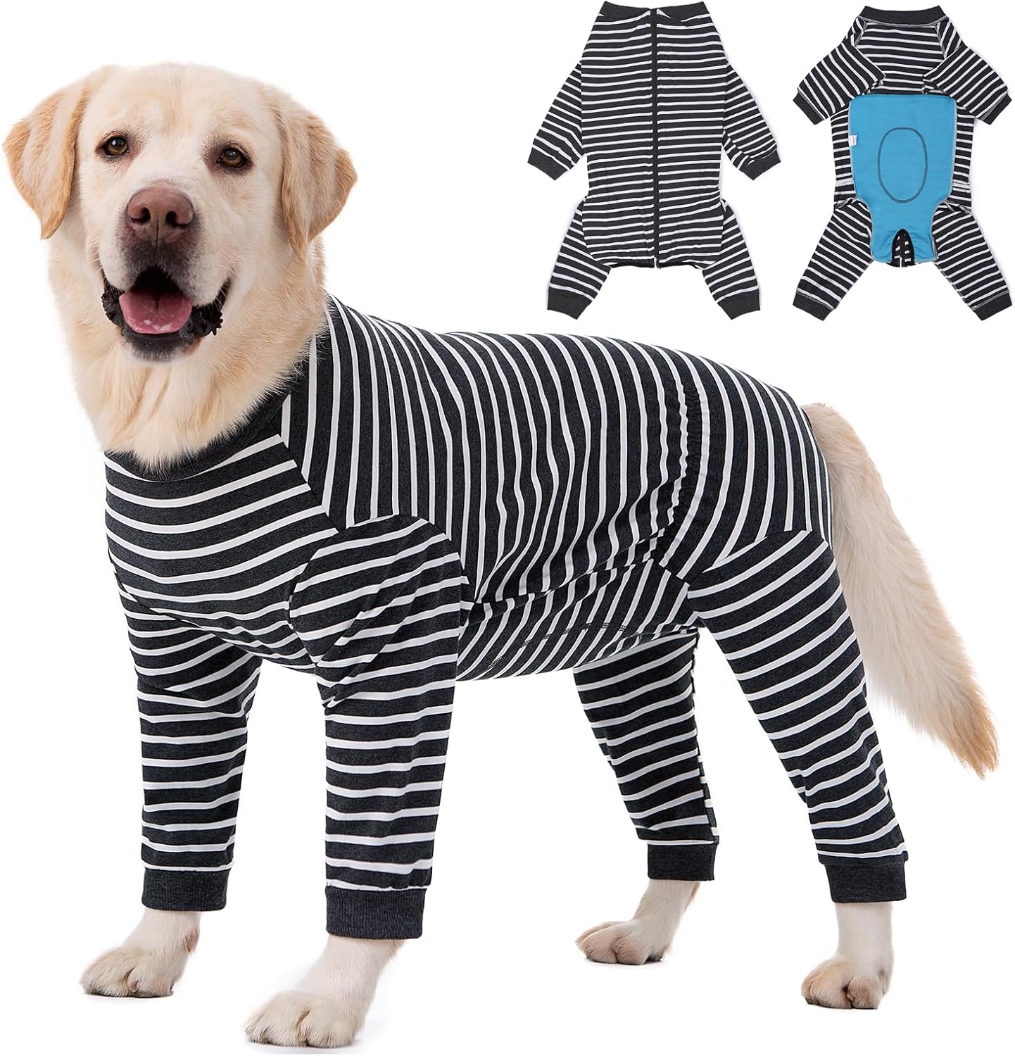 Dog Recovery Suit Full-Zipper for Post-Surgery Comfort