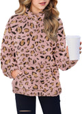 Girls Sherpa Fleece Pullover Hooded Sweatshirt - Warm, Soft Coat