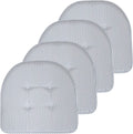 Sweet Home Collection Chair Cushion Memory Foam Pads - Pinstripe Blue