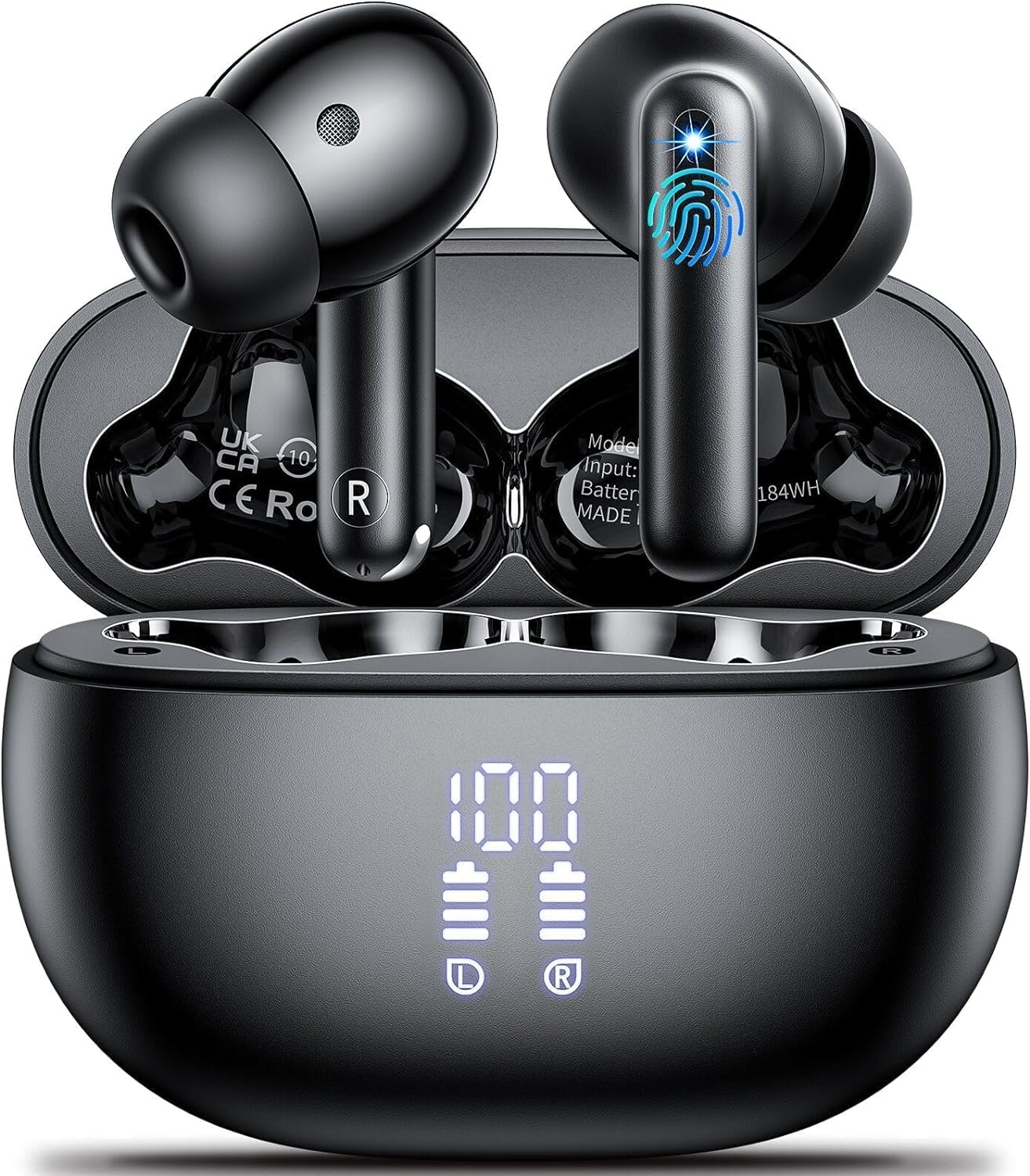 Aoslen Wireless Earbuds: 42H Playtime, Bass Stereo, IPX7 Waterproof