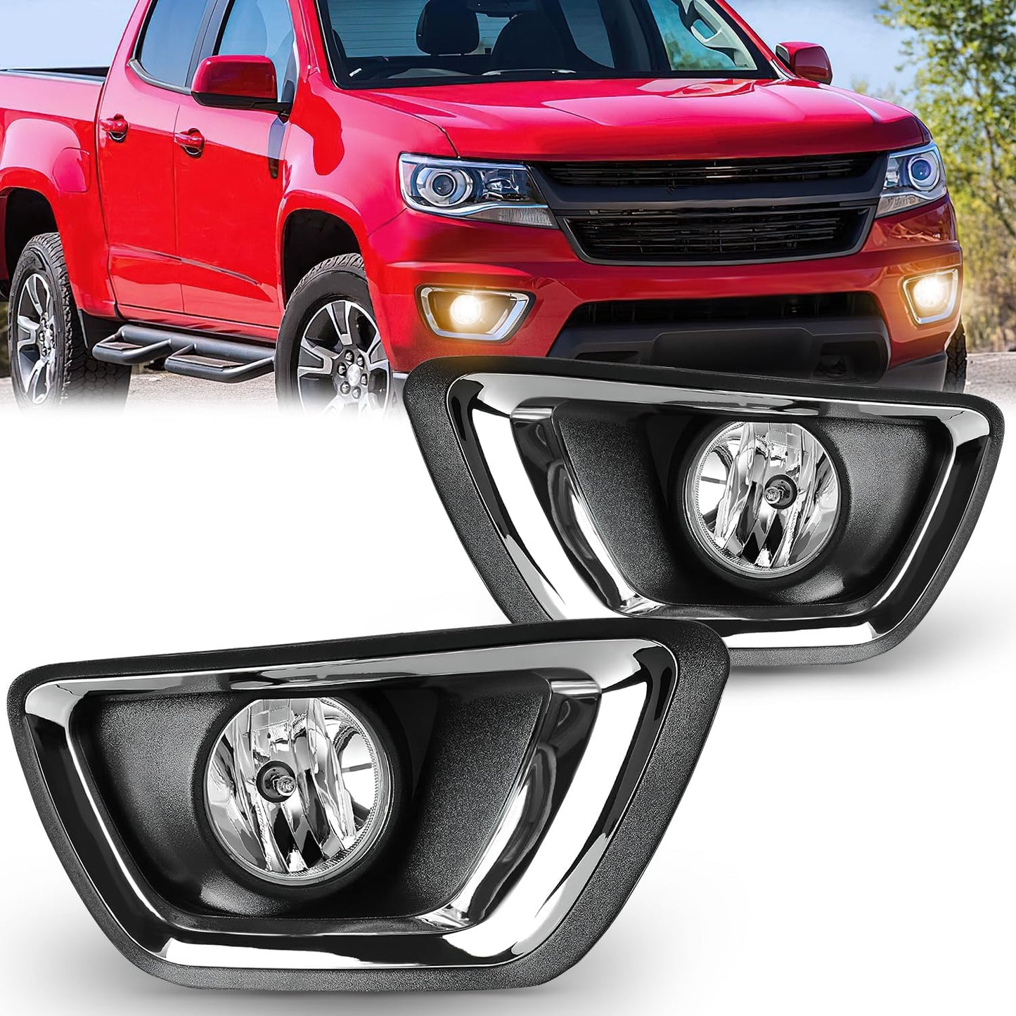 Nilight Fog Light Assembly for 2015-2020 Chevy Colorado Models