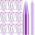Plastic Champagne Flutes 100 Pack - Purple 5 oz Disposable Flutes