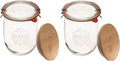 Weck Tulip Jars 1 Liter - Large Sourdough Starter & Canning Jars
