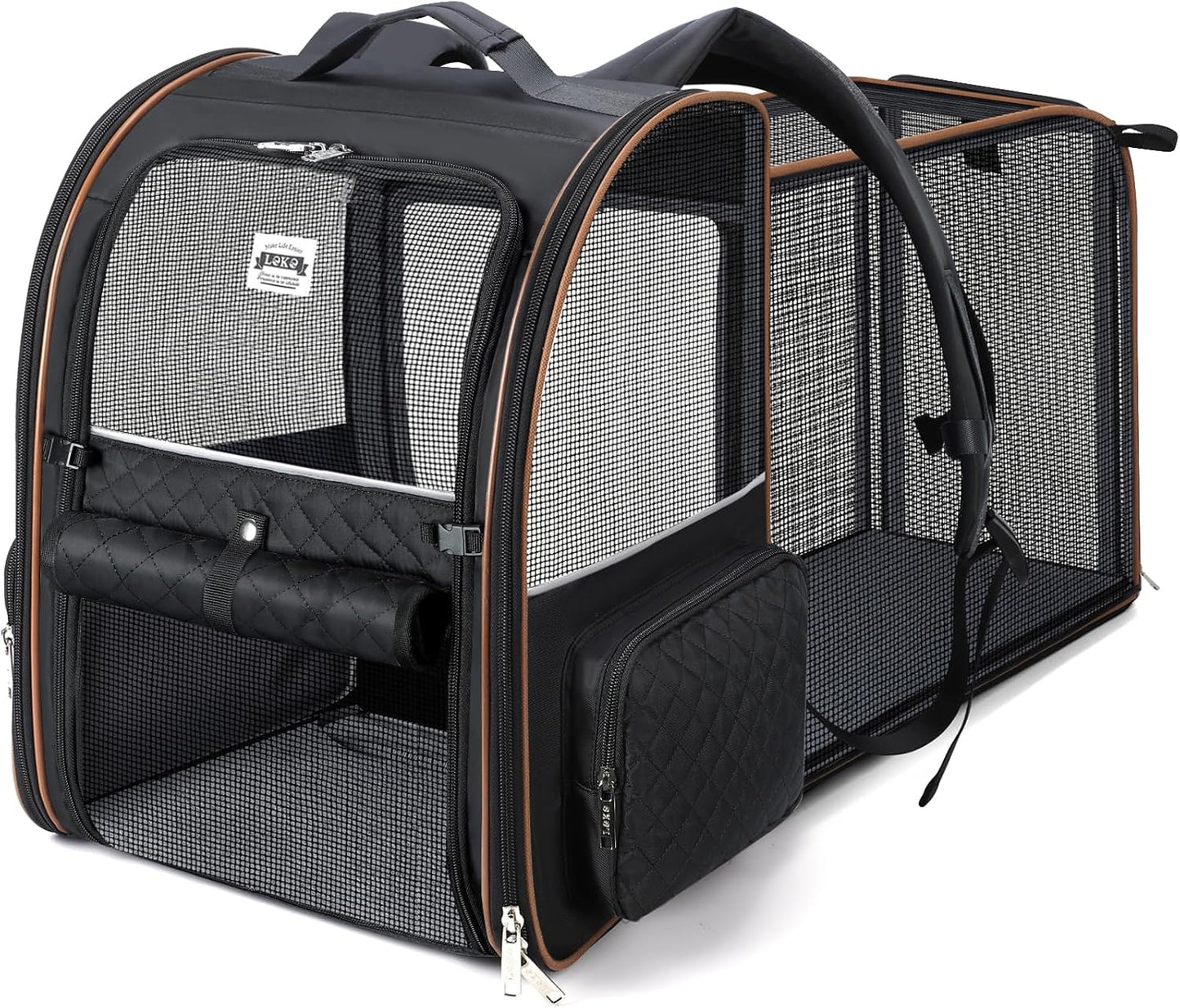 Lekebobor Large Cat Backpack Carrier for Travel with Expandable Design