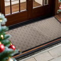 47 in x 24 in Beige Front Door Mat - Heavy Duty Dirt Trapper
