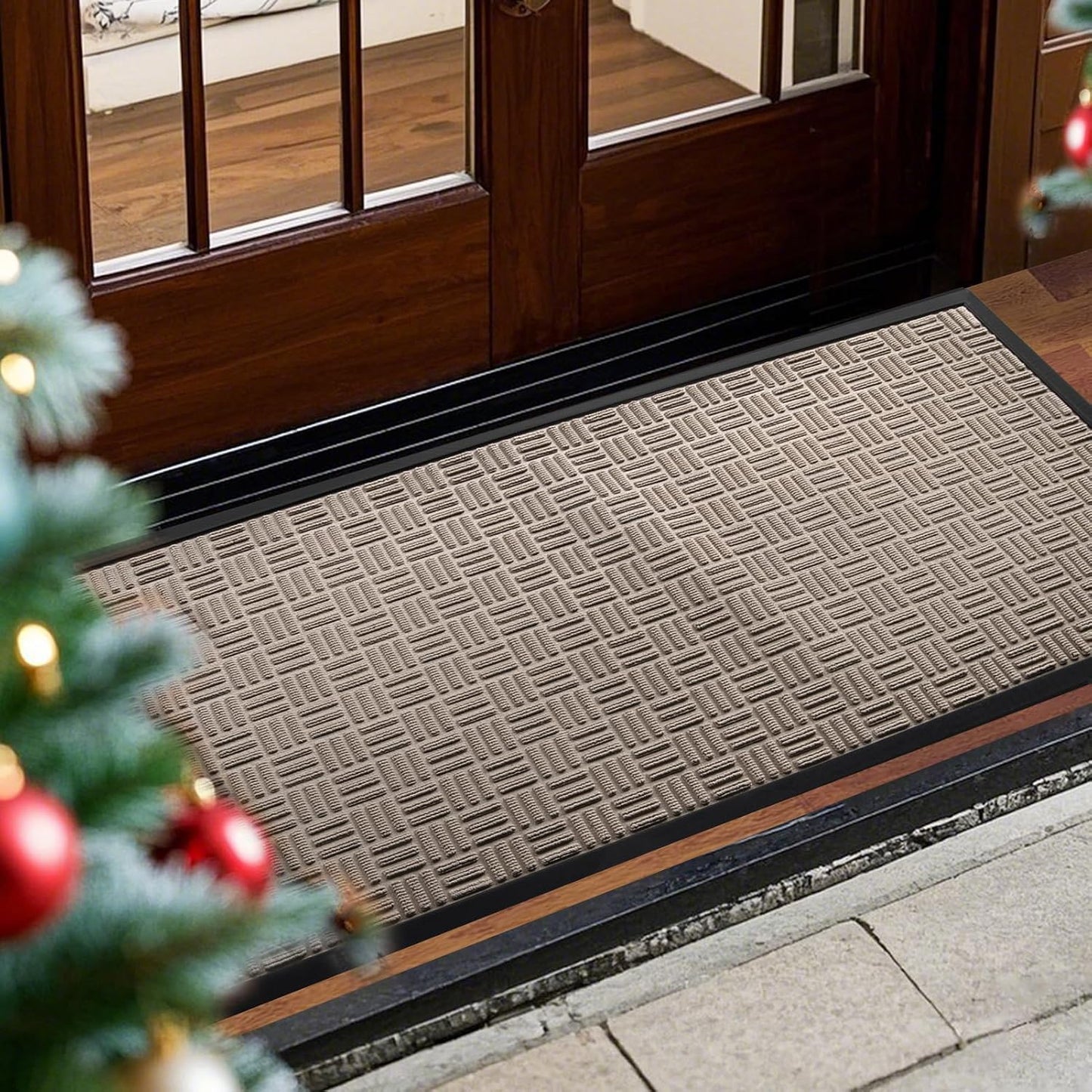 Mibao Heavy Duty Welcome Mat for Outdoor Indoor Use, 47 in x 24 in