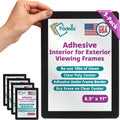 Letter-Size 8.5 x 11 Solid Black Reusable Adhesive Frame - Easy Change
