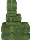 Premium Turkish Towels 8-Piece Set - Soft, Absorbent Spa Quality