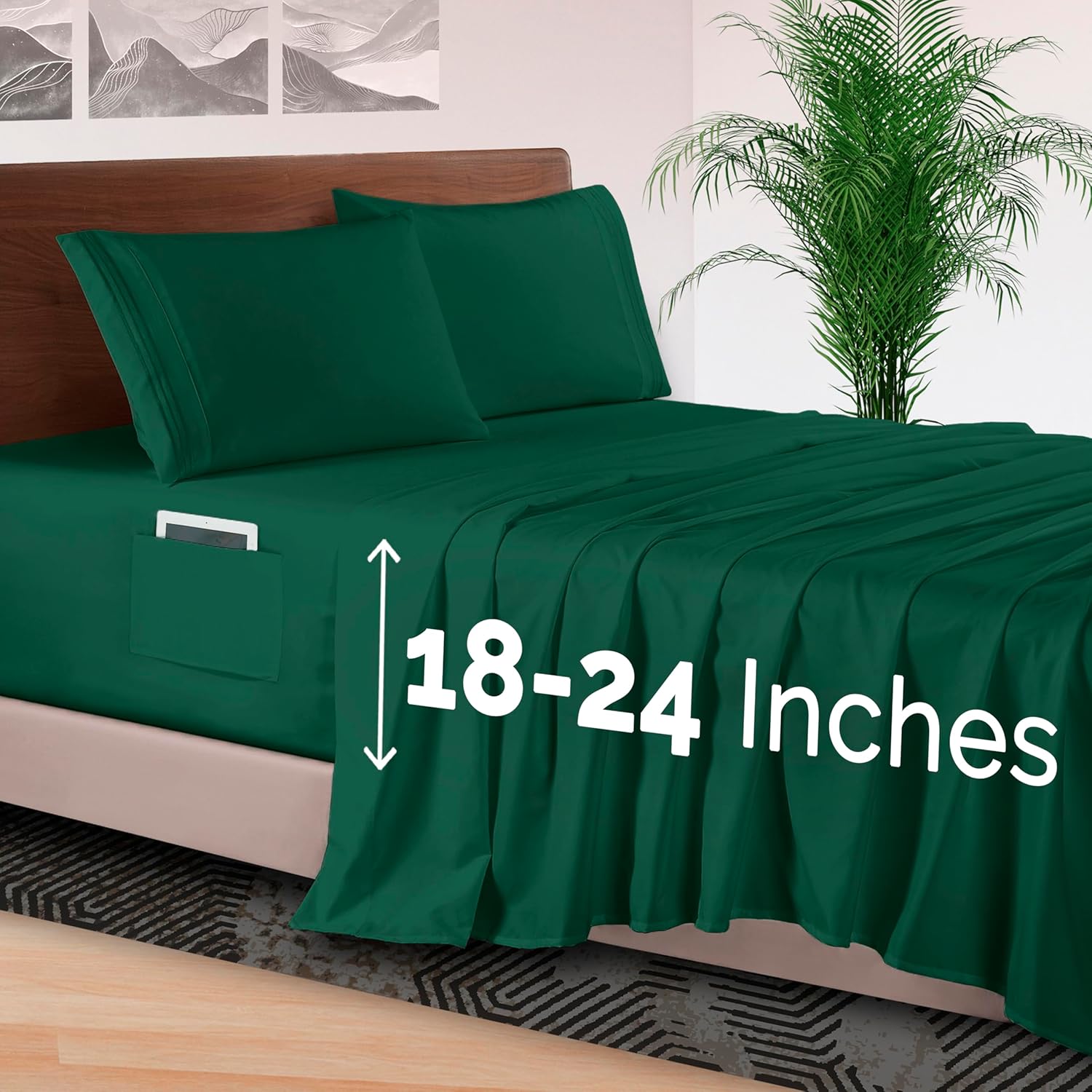Elegant Comfort 4-Piece Queen Bed Sheet Set - Luxury Microfiber