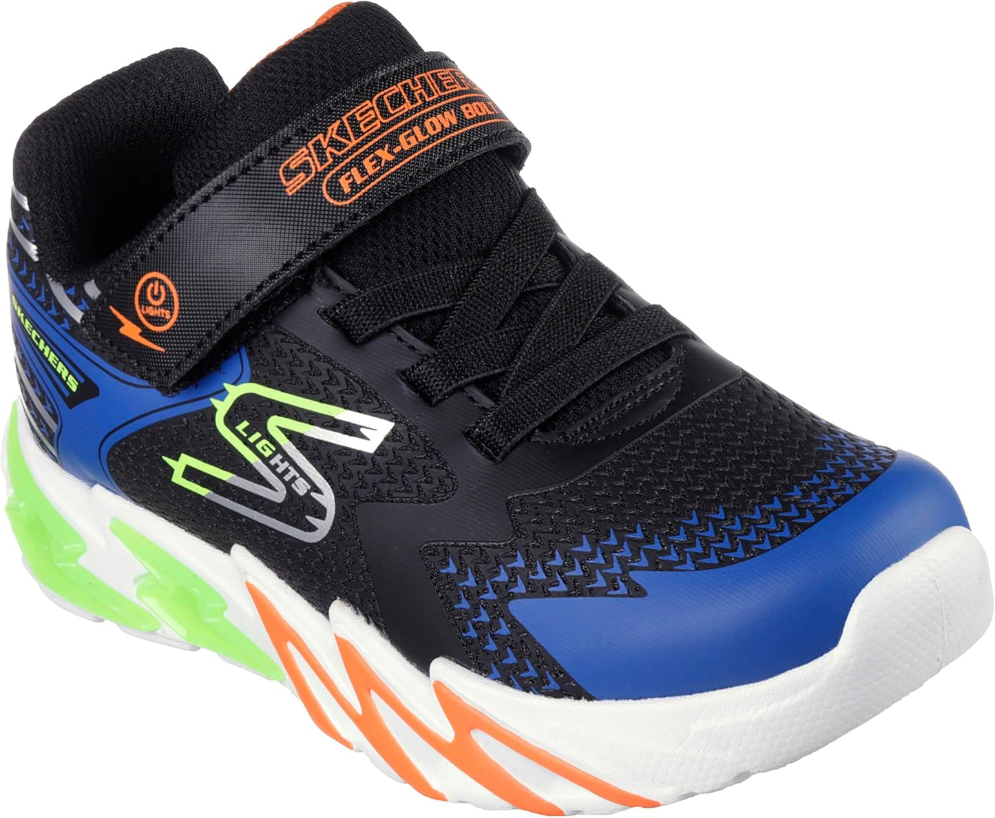 Skechers Unisex-Child Flex-Glow Bolt: Light Up Every Step