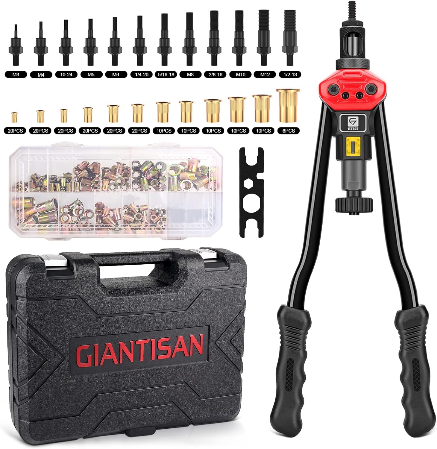 Rivet Nut Tool Kit for Easy Use and Organized Storage Solution