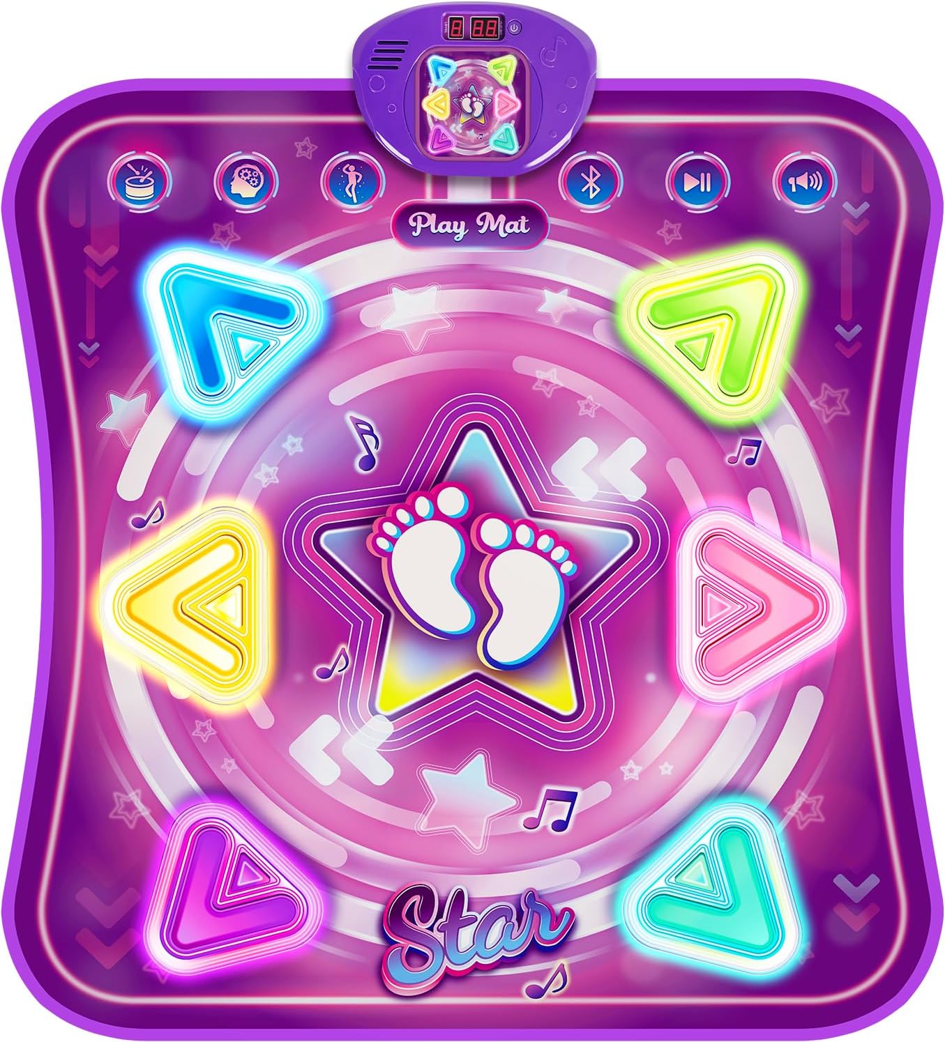 Light-up Dance Mat for Kids with Bluetooth & 5 Game Modes