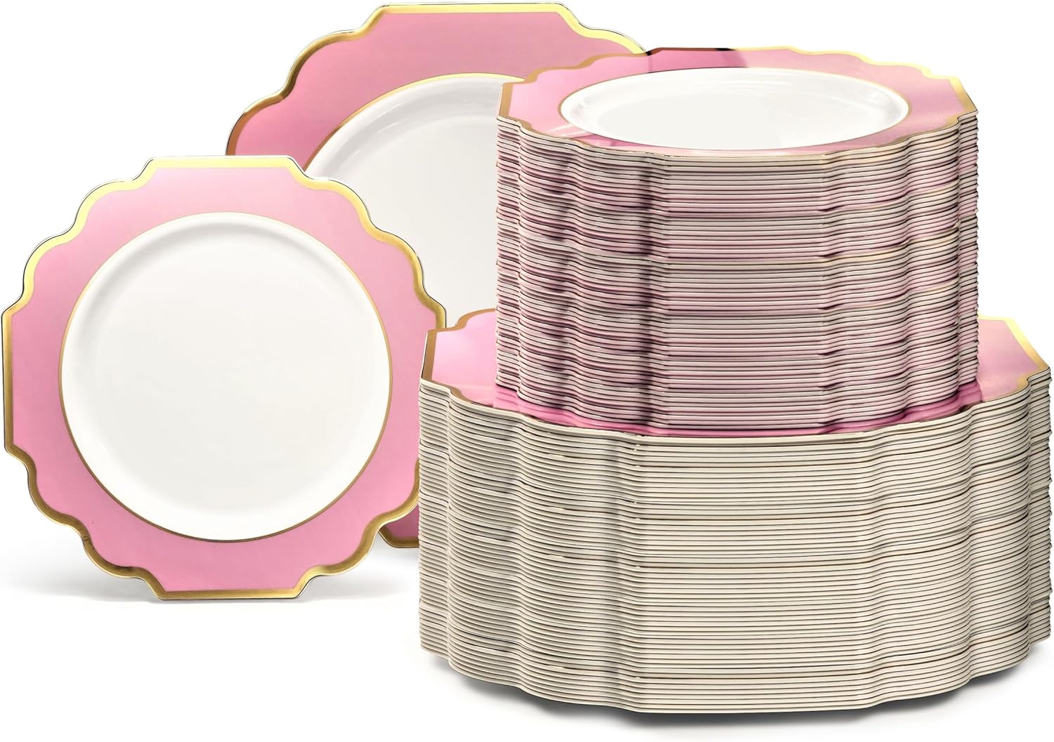 Elegant Heavyweight Disposable Plastic Plates Set for Events