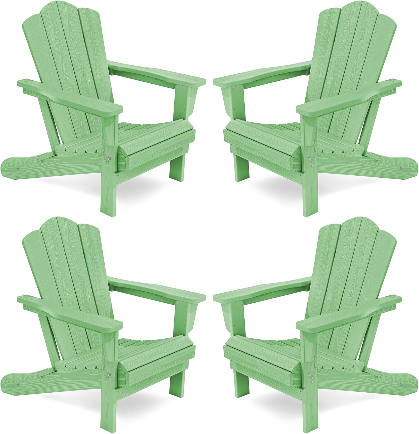 KINGYES Folding Adirondack Chair Set of 4 for Outdoor Relaxation