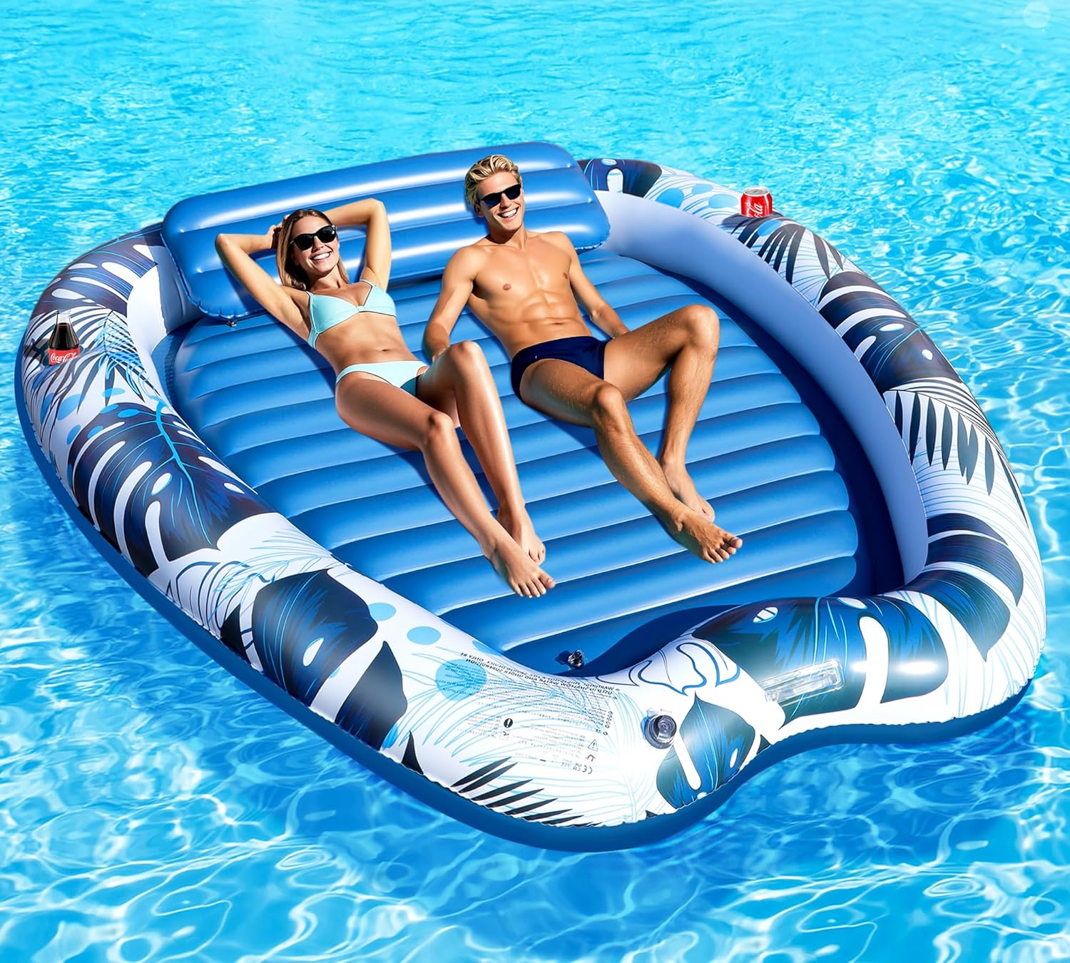 Deluxe Inflatable Tanning Pool for 2 Person, 90x67in Size