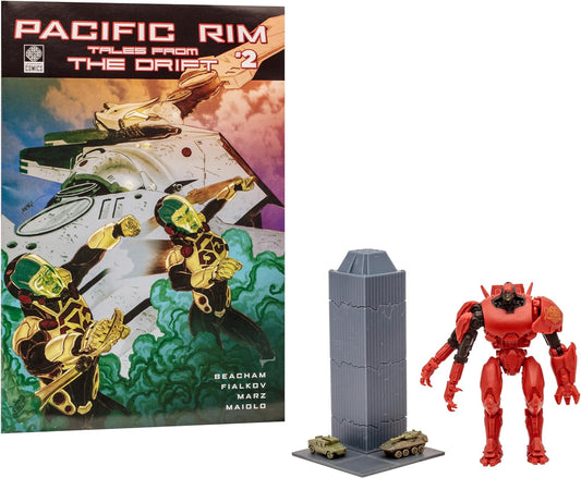 Collectible Pacific Rim Jaeger Figure with Comic Set