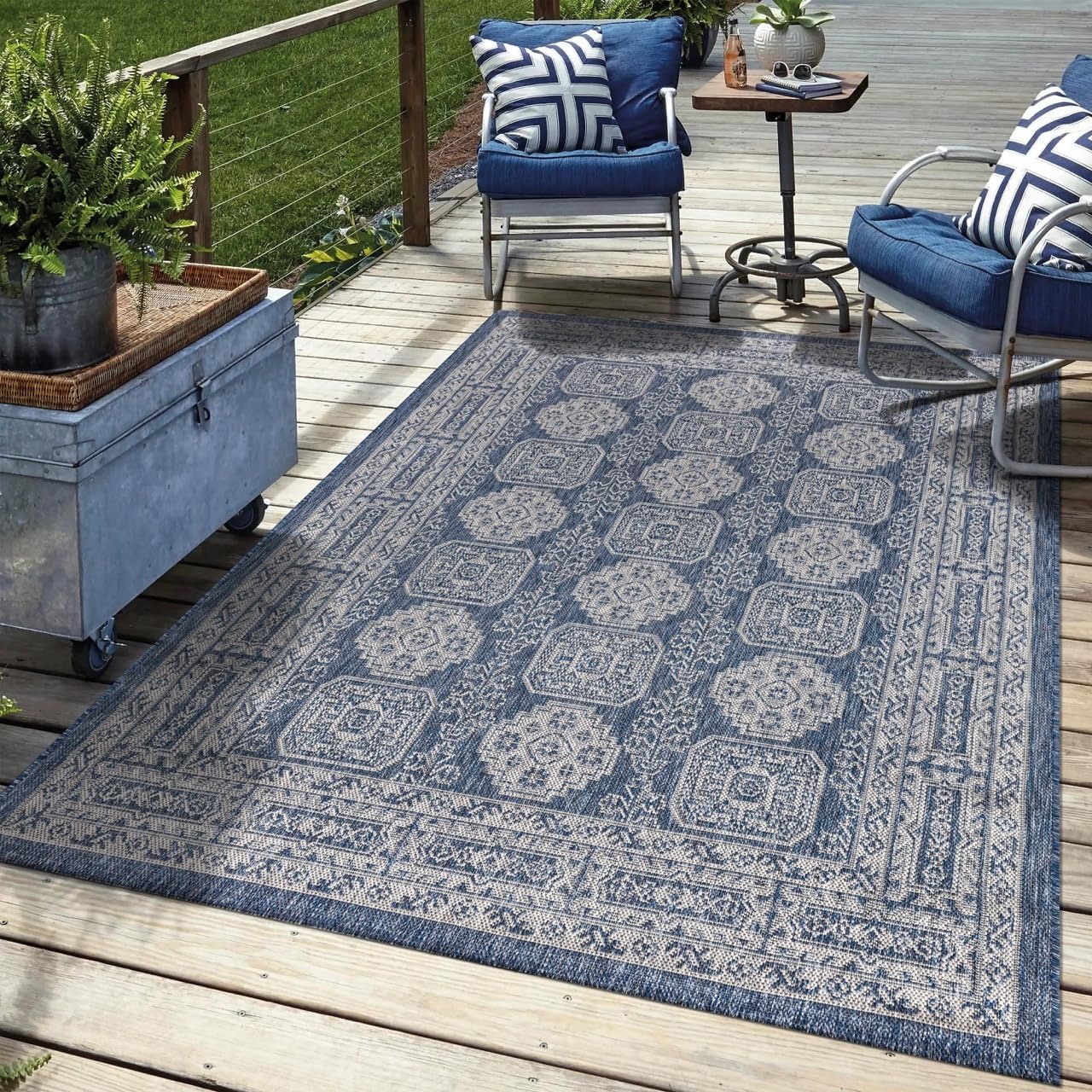 Keen Home Design Terrace Outdoor Area Rug - 6x9 Washable Rug