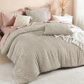 Litanika Oatmeal Super King Size Comforter Set - Lightweight