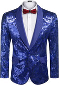 COOFANDY Men's Shiny Sequins Blazer Stylish Tuxedo for Events