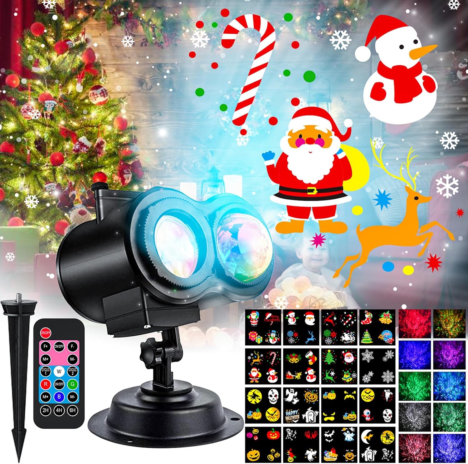 Remote Control Holiday Projector - SHEDALED