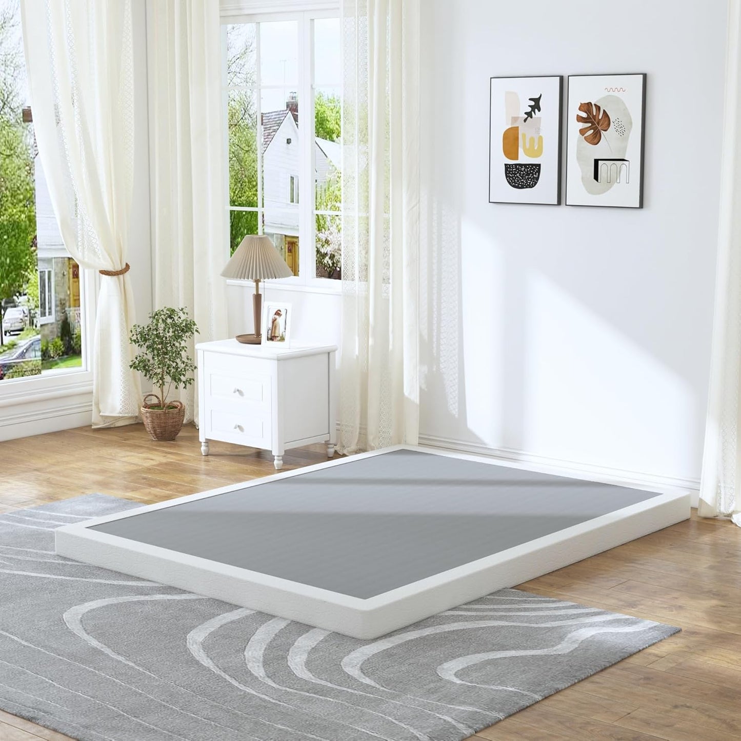 Full Box Spring 3 Inch Low Profile Heavy Duty Mattress Foundation