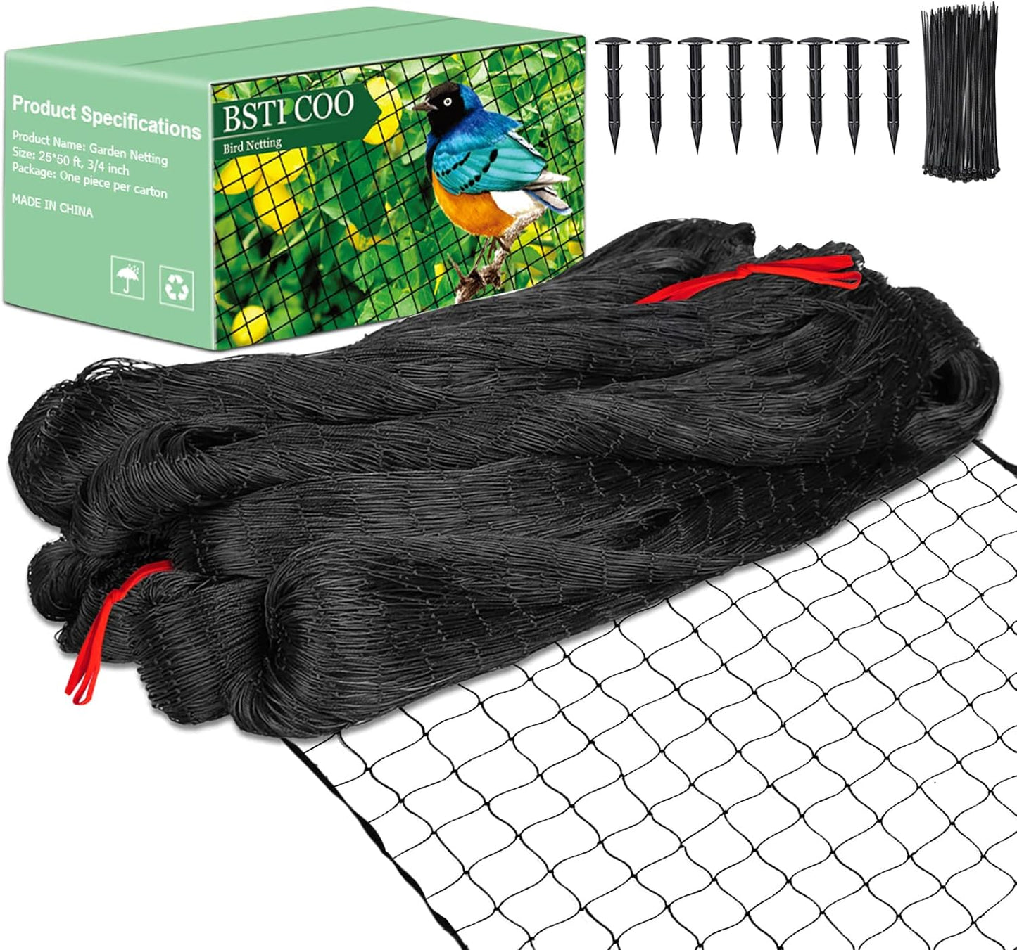 Bird Net 25ftx50ft Heavy Duty Nylon Netting for Garden Use