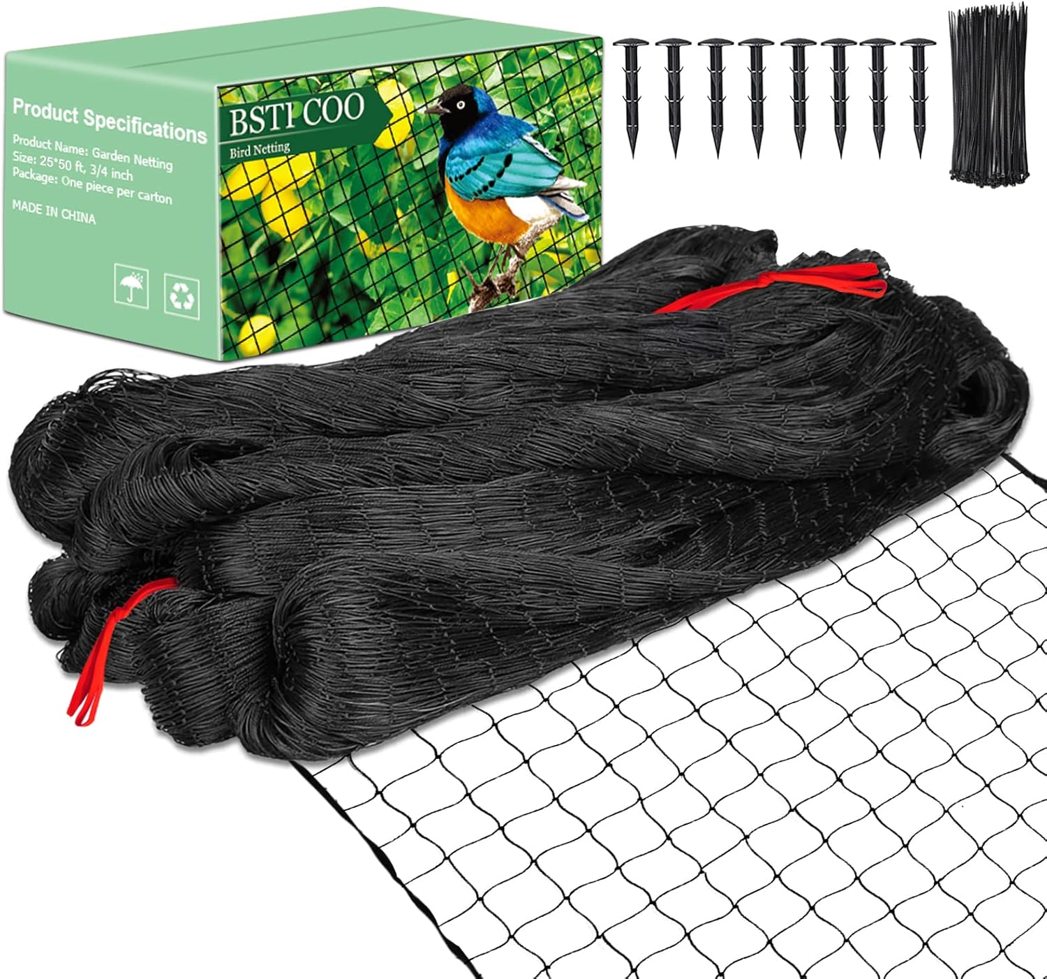 Bird Net 25ftx50ft Heavy Duty Nylon Netting for Garden Use