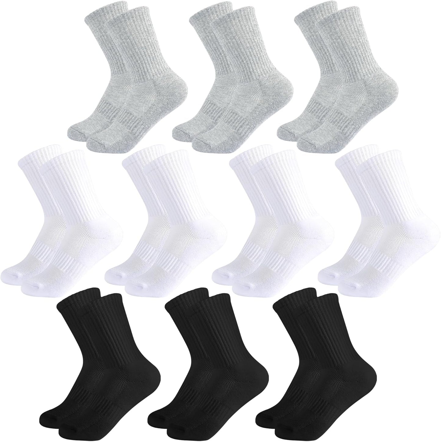 Coziwill Kids Cushioned Crew Socks ~ All-Day Comfort!