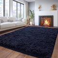Area Rugs for Living Room 6x9 - Ultra Soft Fluffy Dark Blue Rug
