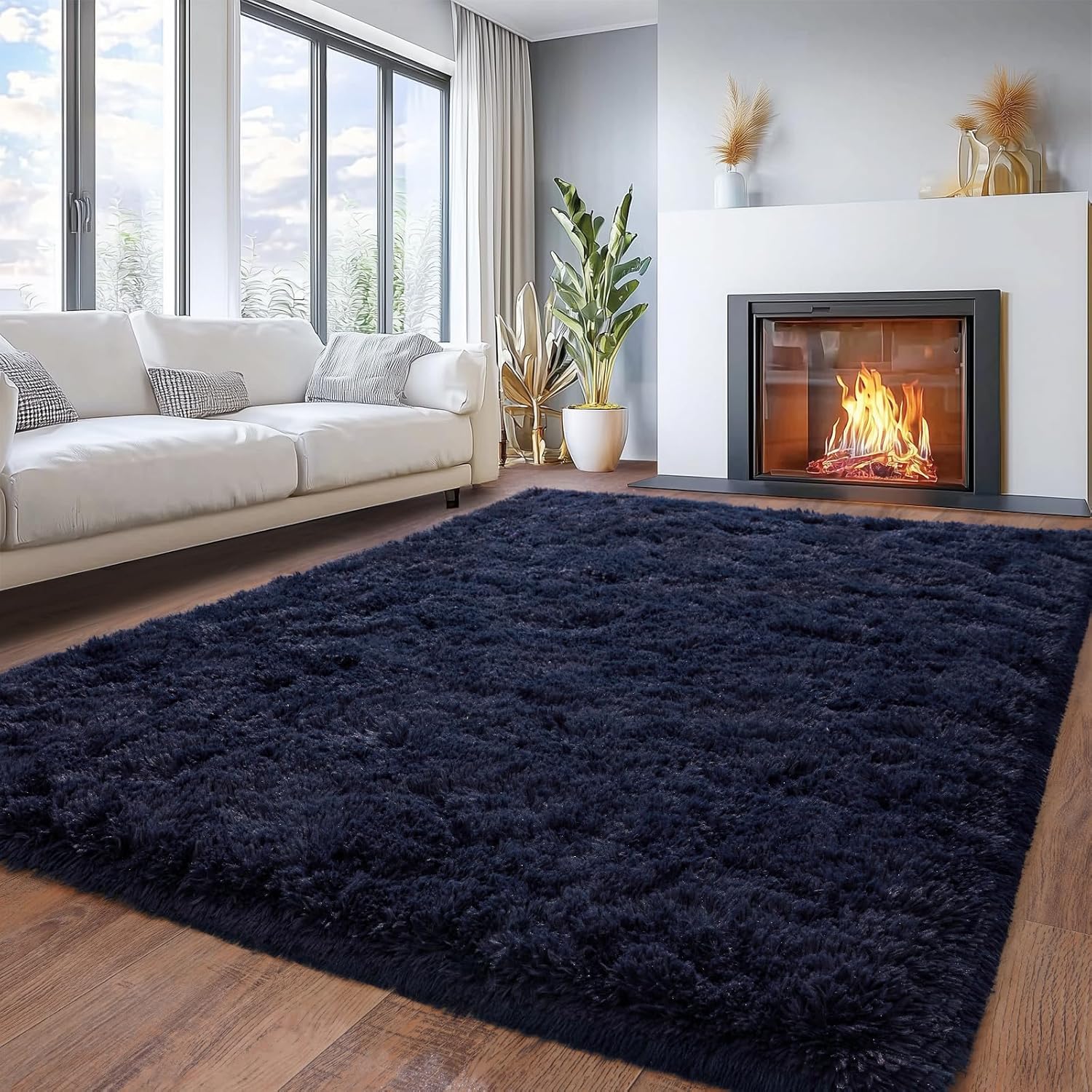 Ultra Soft Fluffy Area Rugs for Living Room and Bedroom Decor