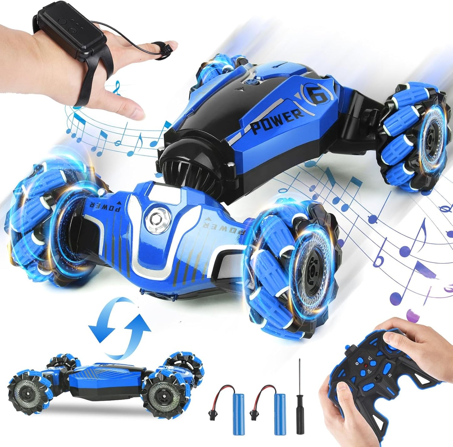 RC Stunt Car with Gesture Control for Kids Aged 3-12 Years