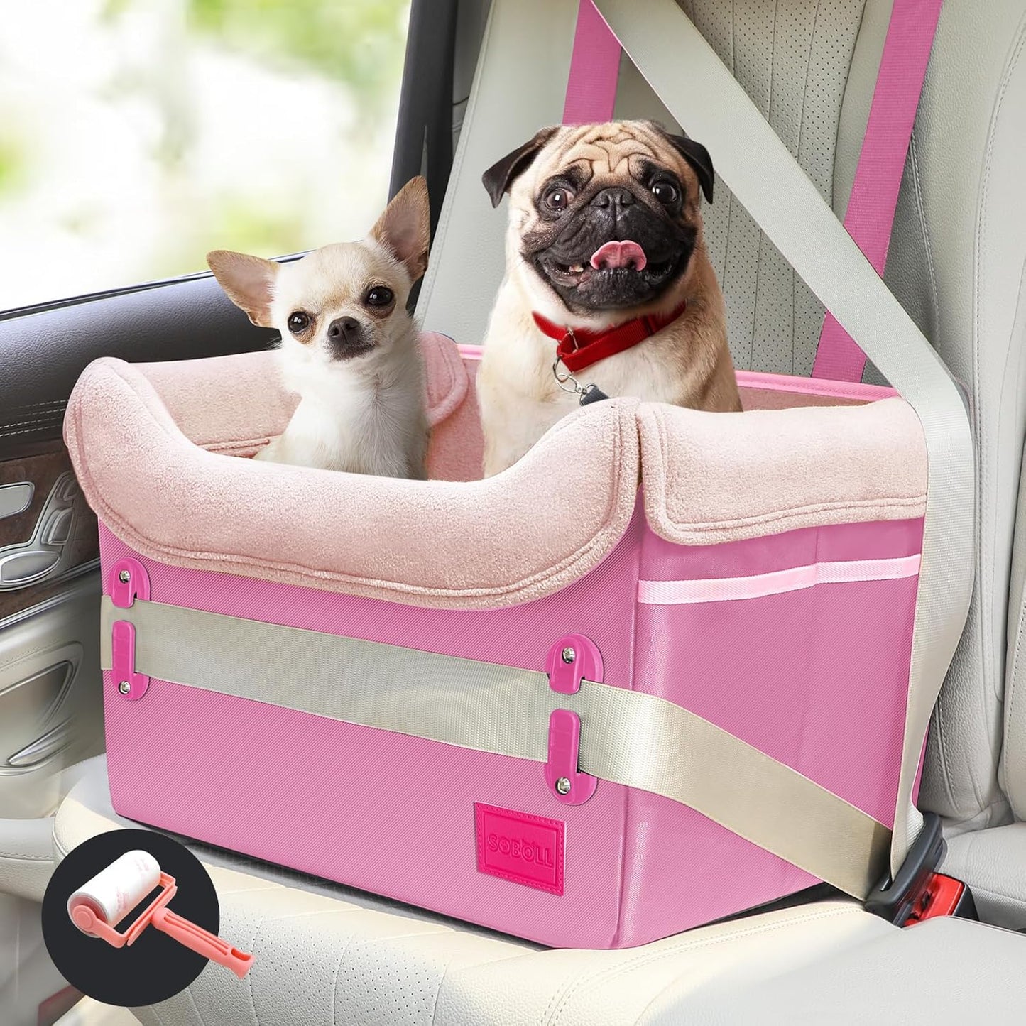 Dog Car Seat for Small Dogs - Waterproof Booster with Comfort