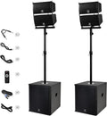 RECK 6000W Powered PA System 15in Subwoofers and 4 Line Arrays - Big