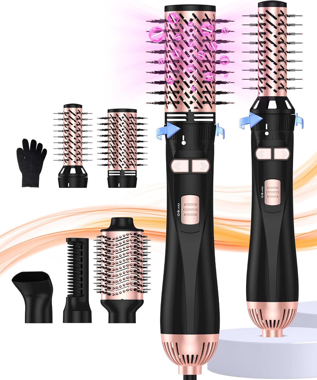Yitrust Rotating Hair Dryer Brush - 5in1 Styler for Hair Volume & Style