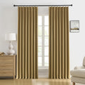 Dualife Gold Tan Pinch Pleated Blackout Curtains 105 in - Elegant