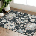 Beeiva Floral Entry Rug 2x3 - Ultra Thin Washable Non Slip Doormat