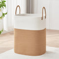 Laundry Basket with Handles - Tall Woven Hamper for Blankets & Clothes