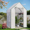 Portable Greenhouse for Outdoor - Walk-In PE Cover, Shelving