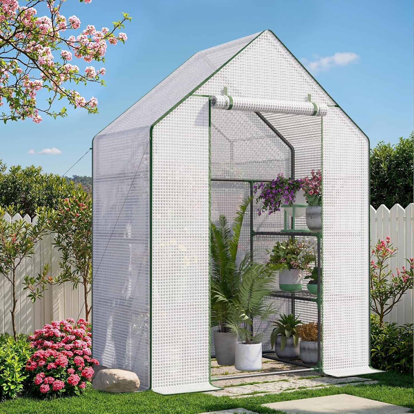 Portable Greenhouse for Outdoor Use with Durable PE Cover