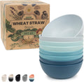 Unbreakable 34oz Reusable Bowls Set - Microwave Safe for Kitchen, Camping - Seascape