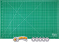 Rotary Fabric Cutter and Self Healing Cutting Mat Set - Precision Kit