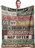 Lake Rules Blanket 50 x 60 - Cozy Lake House Throw