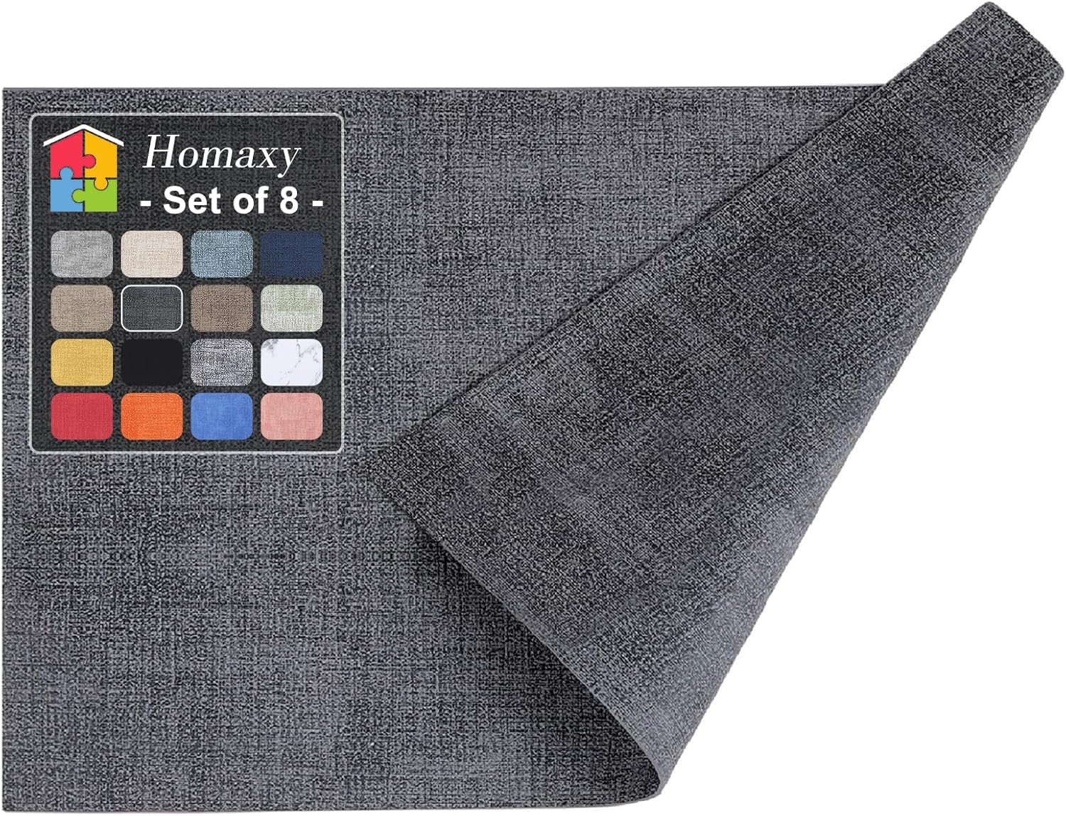 Homaxy Faux Leather Heat Resistant Placemats for Dining Table