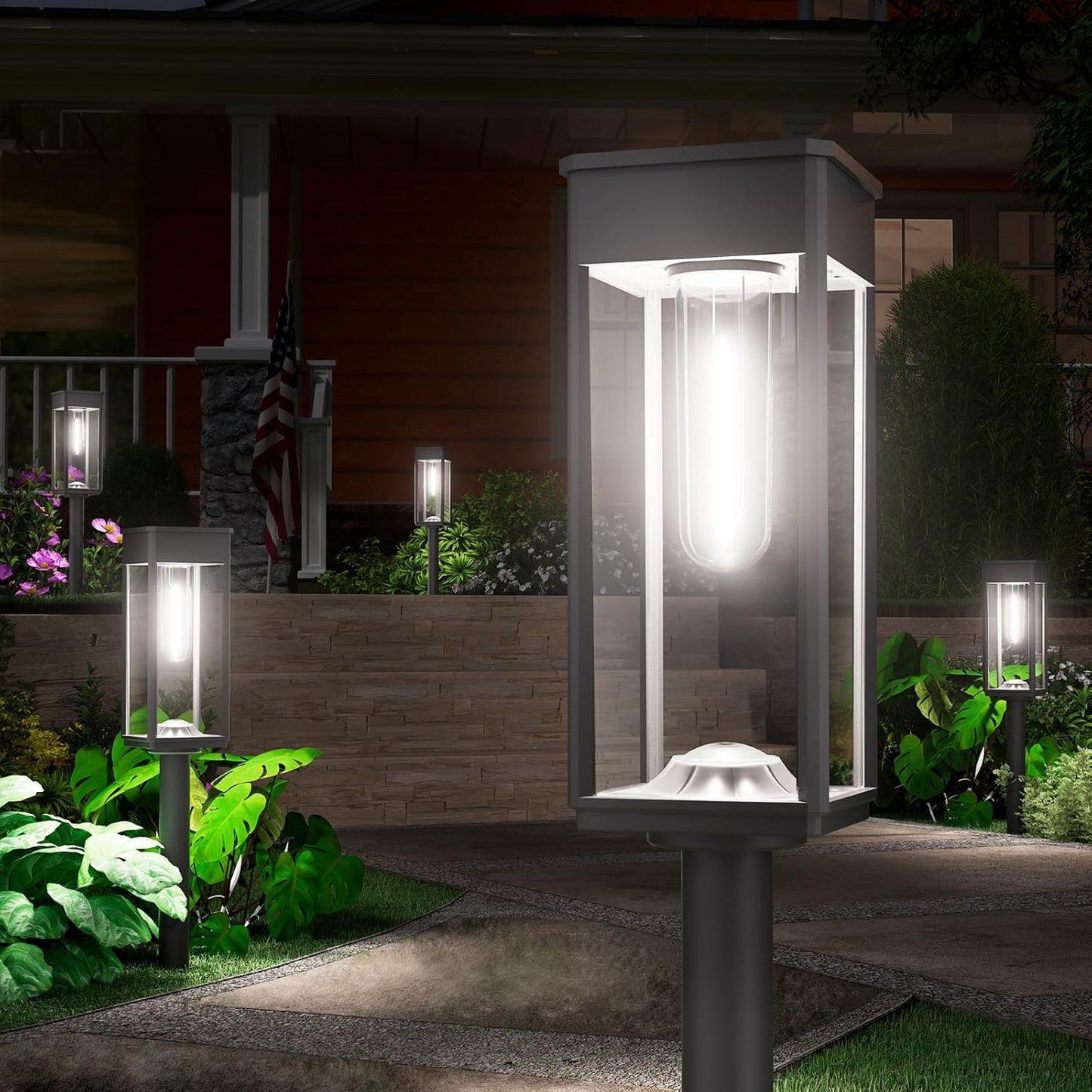 Bright Solar Pathway Lights for Outdoor Garden and Yard Use