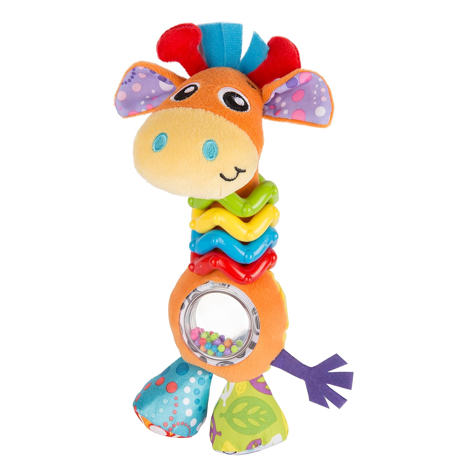 Playgro Bead Buddy Giraffe - Interactive Baby Rattle & Teether